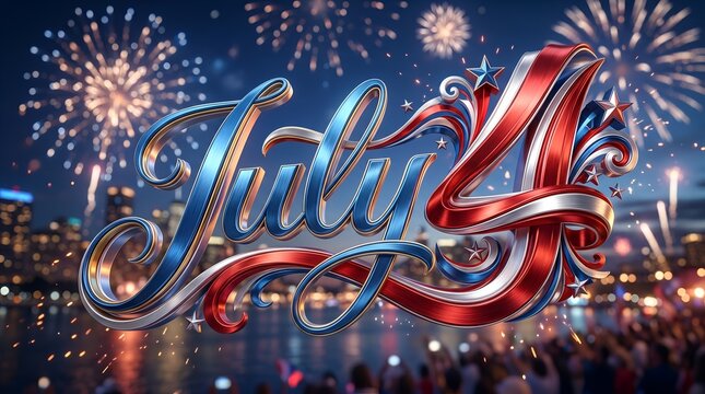 4th of July Fireworks Celebration Night.