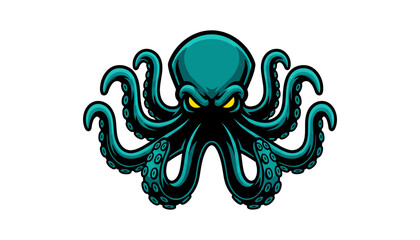 Stylized illustration of an octopus with tentacles © MonwaraStock