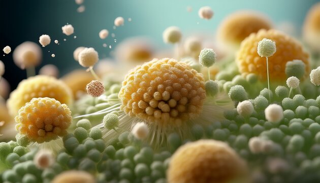 a close up image of airborne pollen particles causing seasonal allergies pollen allergies hay fever