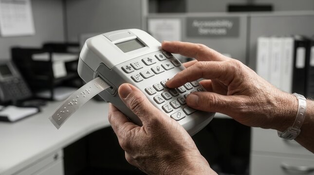 Using Braille Label Maker: A Detailed Capture Of The Keyboarding Process in Workplace