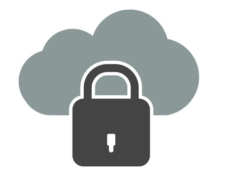 Cloud Data Security and Privacy Protection Icon with Padlock Vector Illustration Data Protection Editable icon set +-32.ai