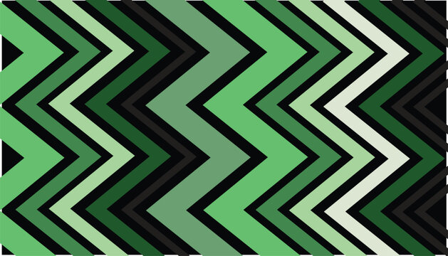 Abstract green and black chevron zigzag seamless pattern for backgrounds and textile design.