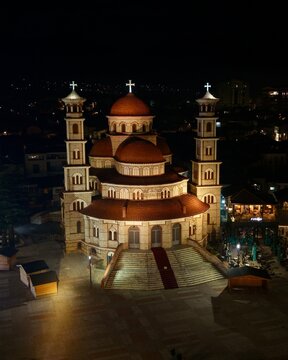 Cathedral Under the Stars
The grand Orthodox Cathedral stands quietly, illuminated like a guardian watching over the sleeping city.