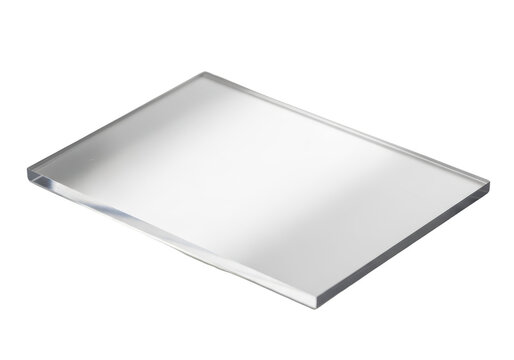 Clear acrylic sheet isolated on transparent background