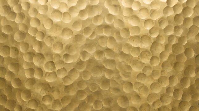 Golden metallic surface with bumpy texture close-up view