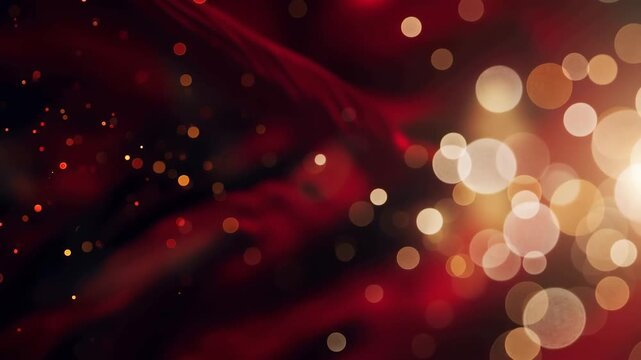 Abstract bokeh lights with vibrant red and orange glow effects and soft bokeh dots 4k video