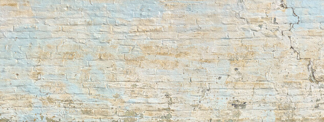 Weathered brick wall texture with distressed paint © Kornienko Alexandr
