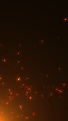 fire sparks burning hot particles and light flare on black background ,game and technology live stream blank vertical social media design element © AIDIN
