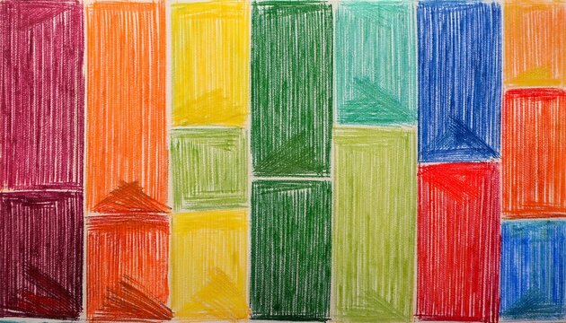 Fondo De Cuadricula Patron Geometrico Dibujado A Mano Con Crayones Mosaicos De Cuadros Colores Pastel Rayas Garabateadas Con Texturas Diseno Vectorial Fondo De Lineas Horizontales Y Verticales