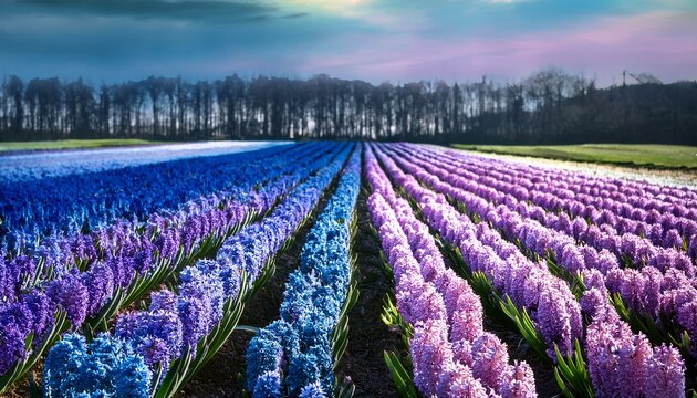 Jacinthes Mauve Et Bleu