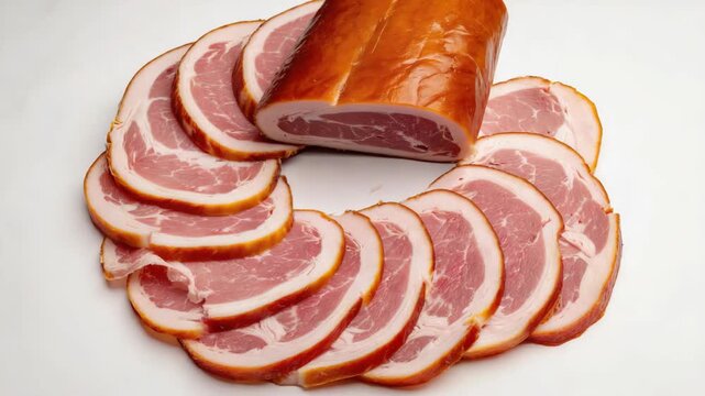 Assorted cuts of pork arranged in an appetizing display