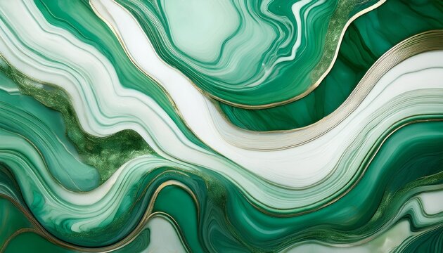 jade green and marble white fusion texture organic layered effect