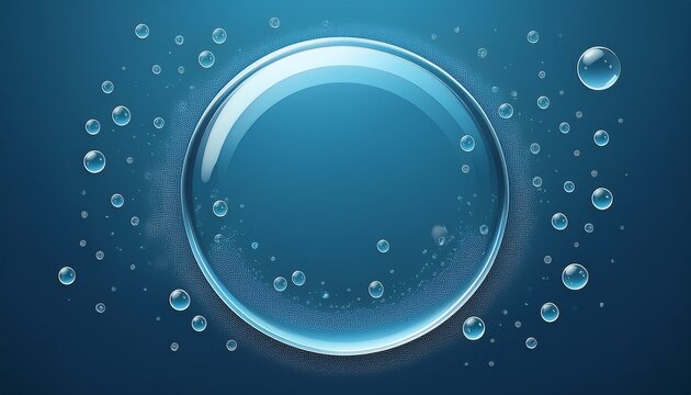clear bubble circle outlined with smaller bubbles