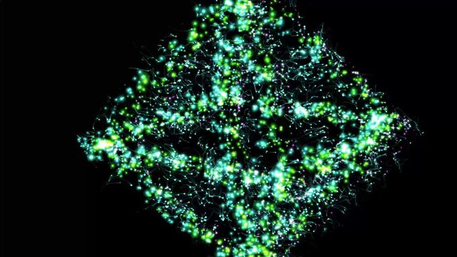 Abstract plexus sphere made of black dots and lines, Represents technology, Abstract digital network with glowing lines and particles, big data, machine learning, digital particles dark background.