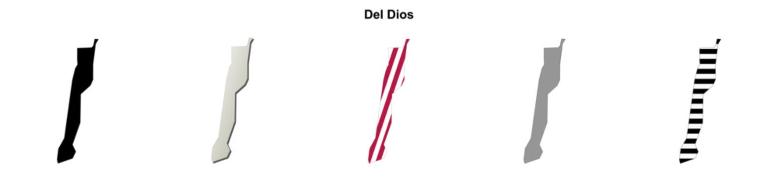 Del Dios (California) blank outline map
