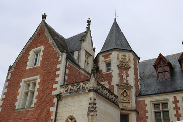 Fototapeta premium Close‑up of Château du Clos Lucé façade