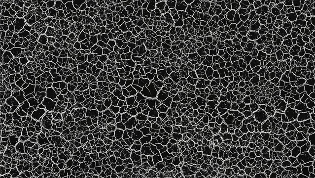 Cracked dry earth texture vector, dark gray parched soil background, organic web pattern of broken ground, drought and desertification concept
