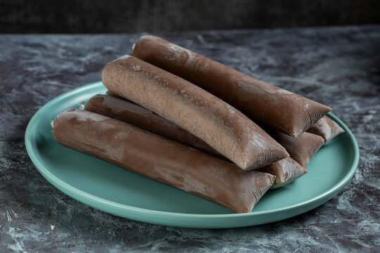 Chocolate Brazilian Gourmet Freezer Pops Served on Plate