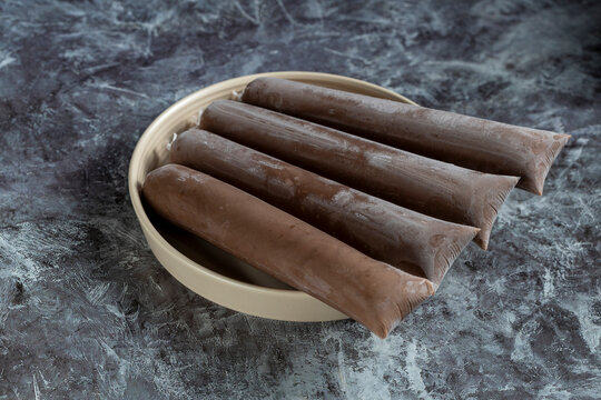 Chocolate Brazilian Gourmet Freezer Pops Served on Plate