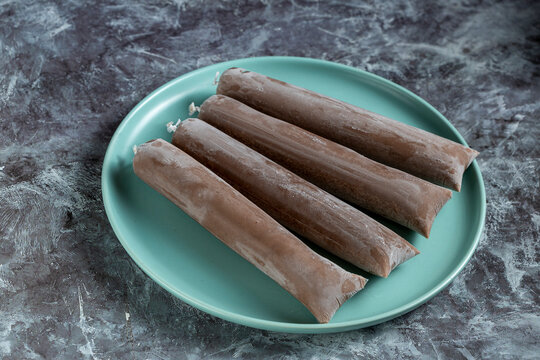 Chocolate Brazilian Gourmet Freezer Pops Served on Plate