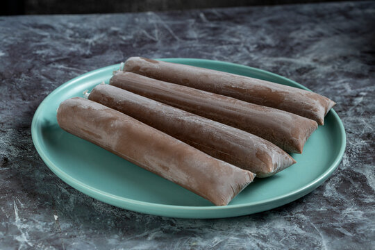 Chocolate Brazilian Gourmet Freezer Pops Served on Plate