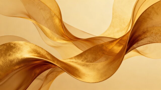 Golden flowing fabric texture