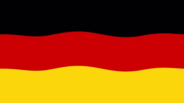 Germany National Flag Motion Graphic with Smooth Wave Animation
