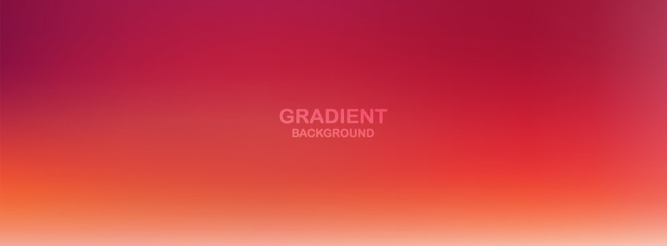 Abstract dark red and warm orange gradient mesh background, elegant vibrant blurry sunset fluid backdrop vector pattern for horizontal web banner.