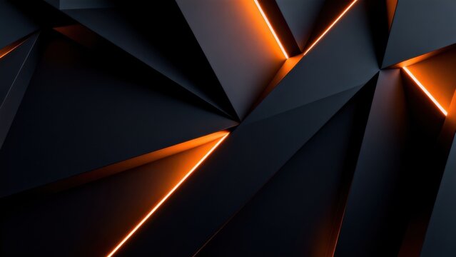 Abstract geometric pattern with glowing lines