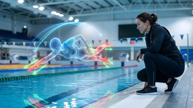 Holographic Swim Stroke Analysis