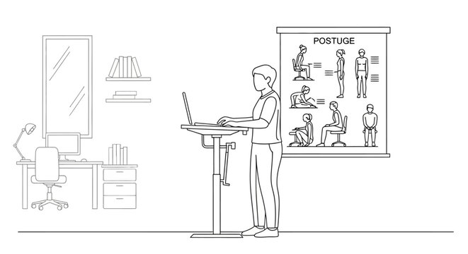 Ergonomic Standing Desk Setup for Healthy Posture and Productivity