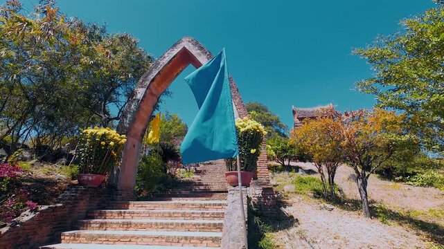 Ancient Po Klong Garai Cham Towers Entrance and Stairs Vietnam