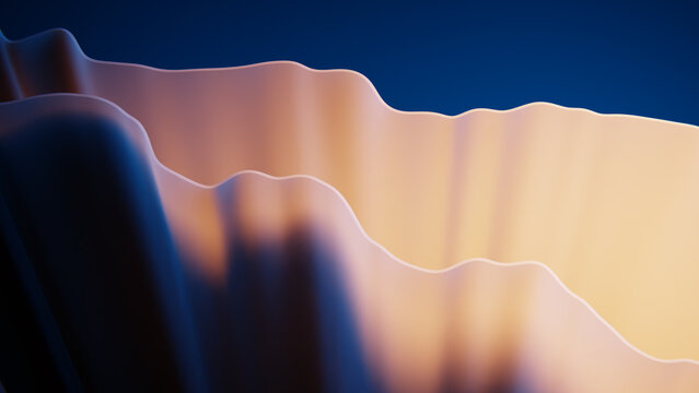 Abstract pastel wave gradient background with gentle breathing form