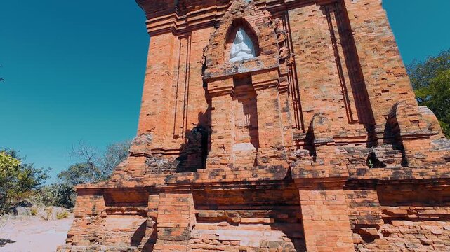 Rear View of Ancient Po Klong Garai Cham Main Tower Vietnam
