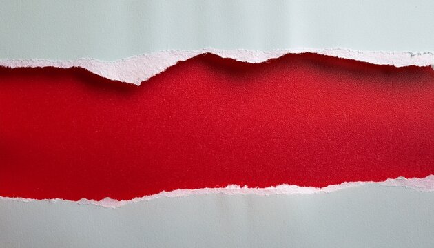 Un Morceau De Papier Brut En Forme De Bande De Couleur Rouge Et Dechire Sur Un Fond Transparent Un Espace De Copie