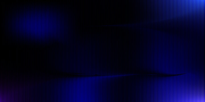 Sound wave lines on dark blue background with empty space