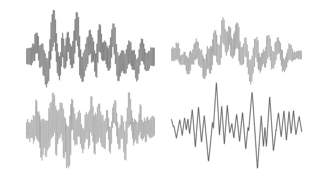 Abstract Sound Waveforms - Audio Signal Patterns