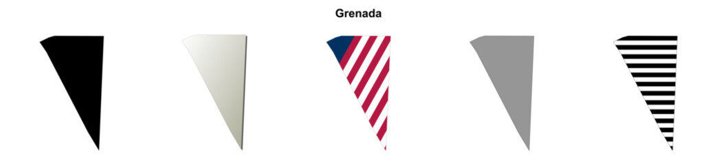 Obraz premium Grenada (California) blank outline map