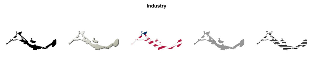 Obraz premium Industry (California) blank outline map