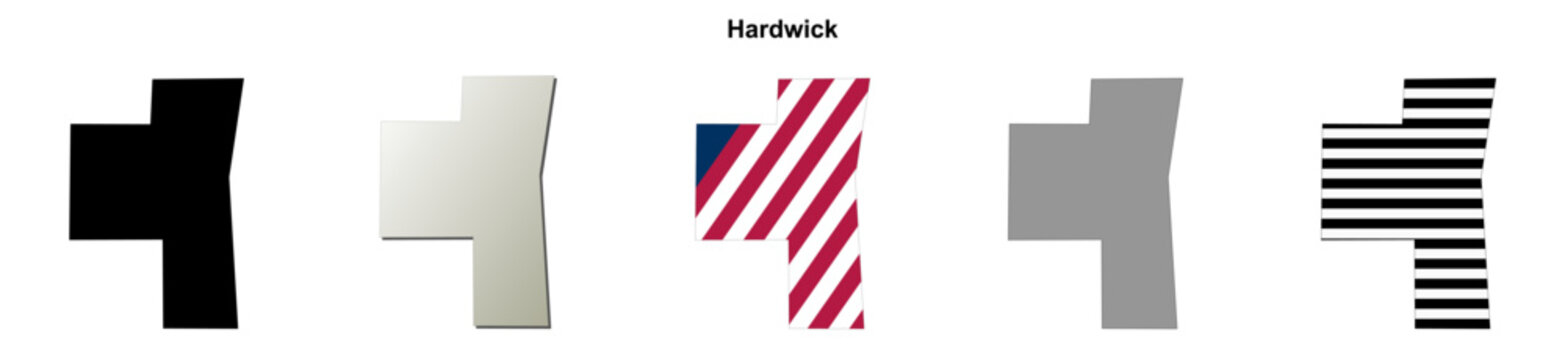 Hardwick (California) blank outline map