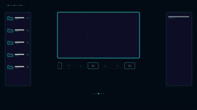 Modern digital interface motion with futuristic touchscreen controls and sleek design elements for technology and innovation themes.