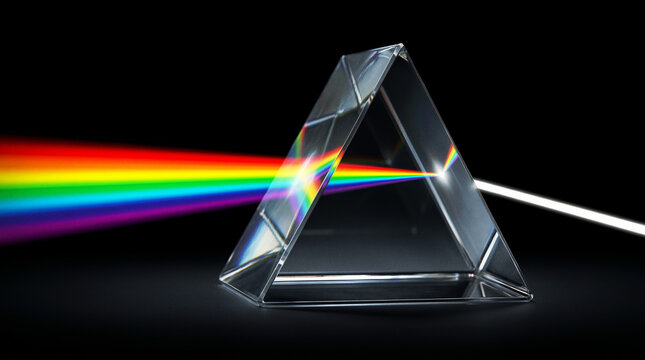 Glass Prism Rainbow Light Refraction