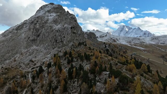 Passo Pordoi Snowy Peaks Panoramic Orbit
