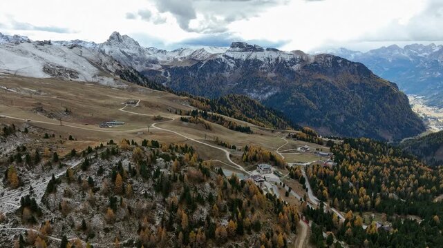 Moody Passo Pordoi Snowy Landscape Flyout
