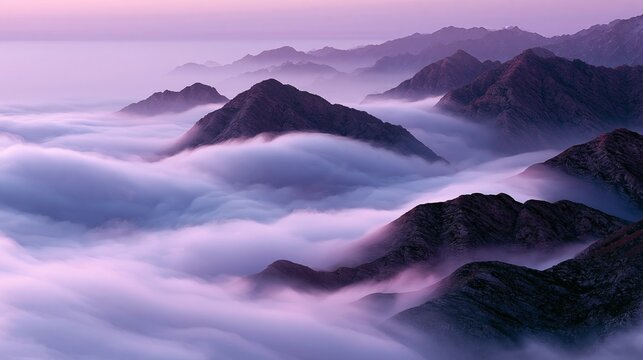 surreal floating bronze mountains above clouds in cinematic dreamscape