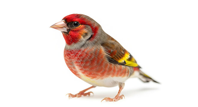 Colorful small bird perched on branch