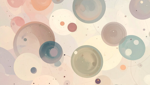 Bulles color&eacute;es abstraites sur fond doux