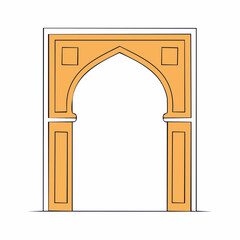 Fototapeta premium Islamic Archway Illustration