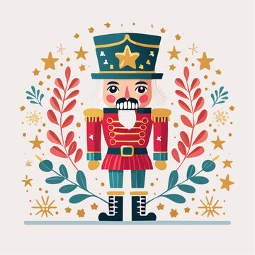 Nutcracker Soldier with Festive Decorations