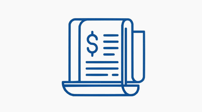 An illustration of a financial report or statement with a dollar sign displayed. The document appears to be a scroll or ledger, indicating important financial information